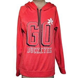 Red Ohio State Buckeyes Pullover Hoodie Size Large